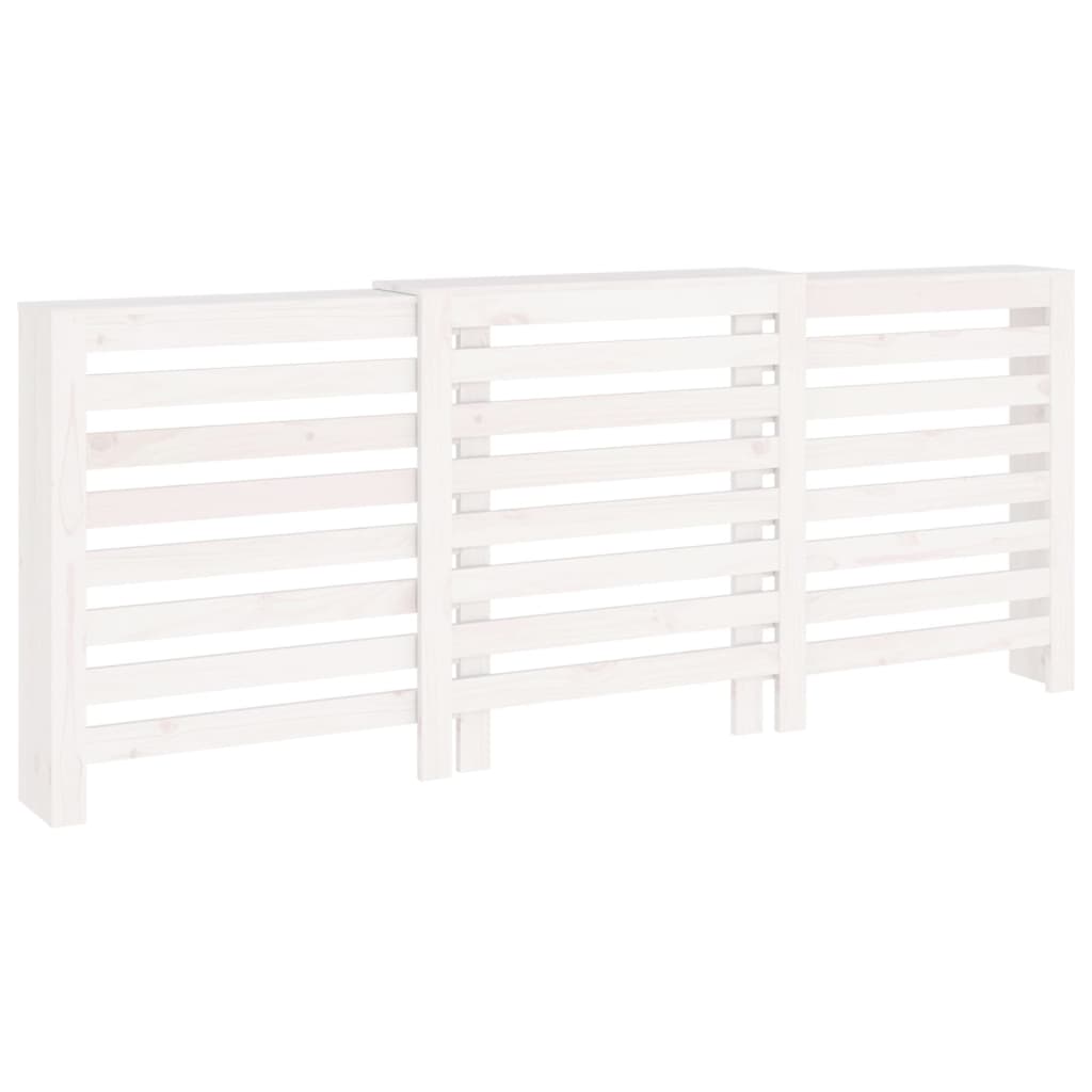 Radiatorombouw 210X21X85 Cm Massief Grenenhout Wit