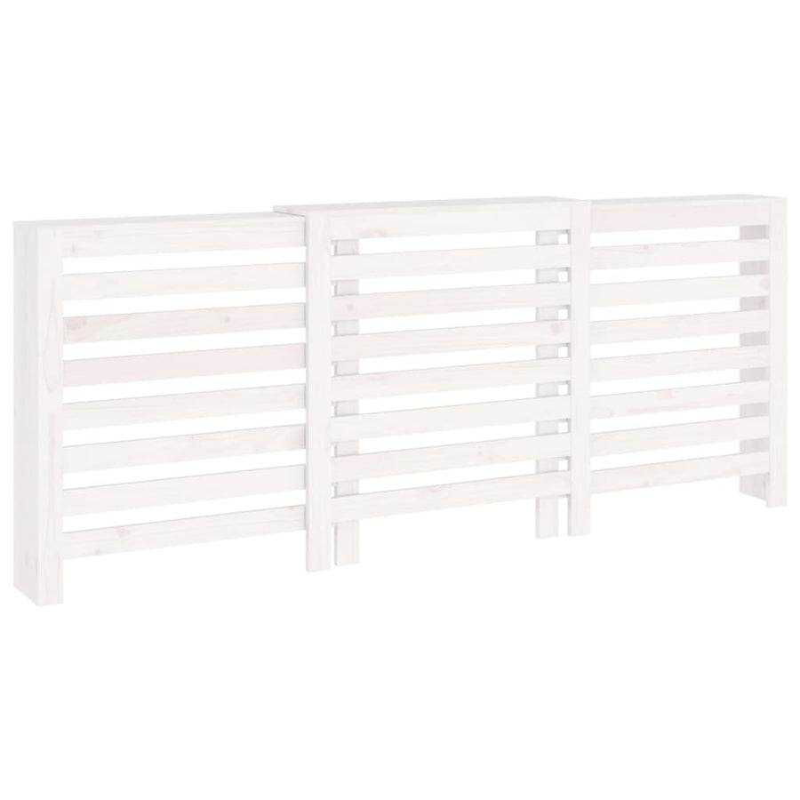 Radiatorombouw 210X21X85 Cm Massief Grenenhout Wit
