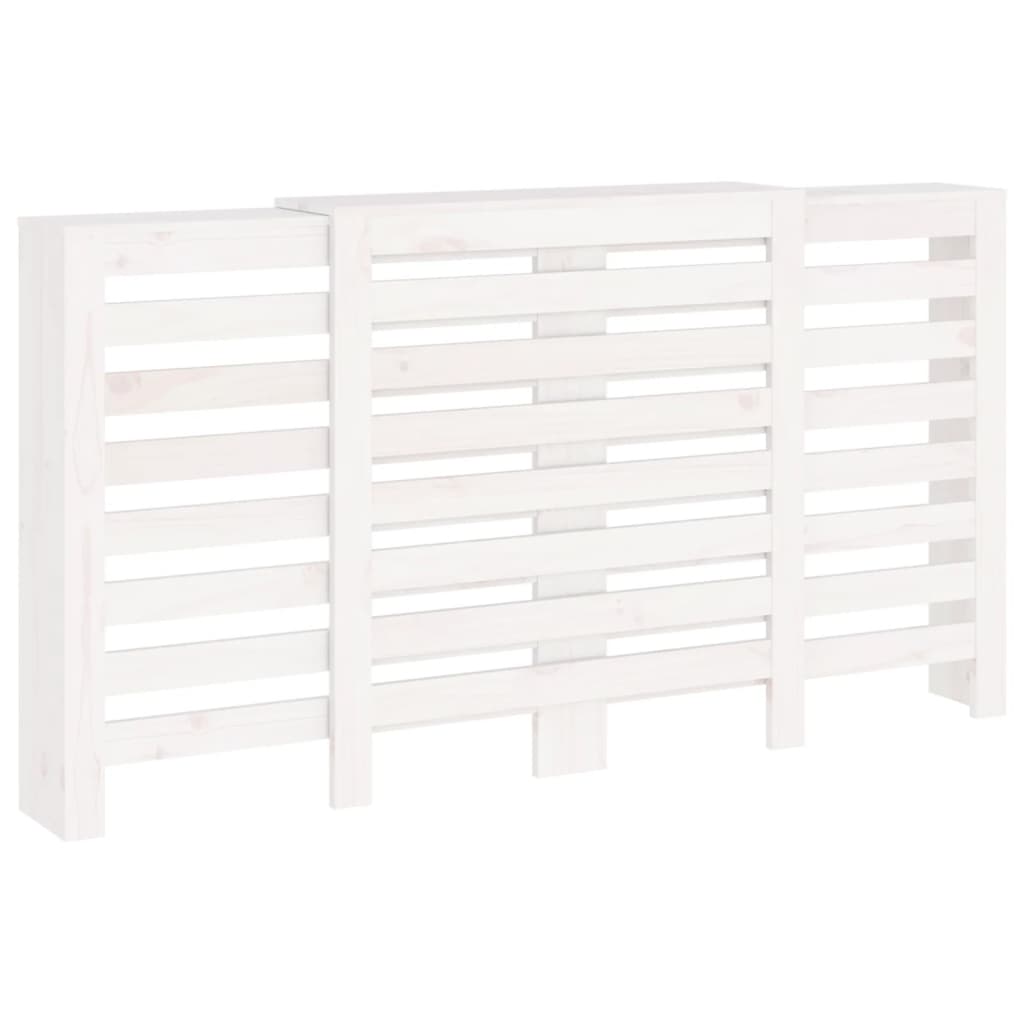 Radiatorombouw 210X21X85 Cm Massief Grenenhout Wit