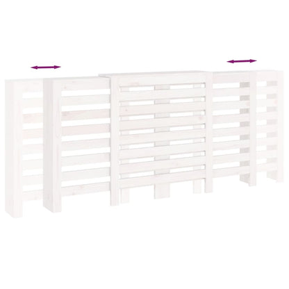Radiatorombouw 210X21X85 Cm Massief Grenenhout Wit