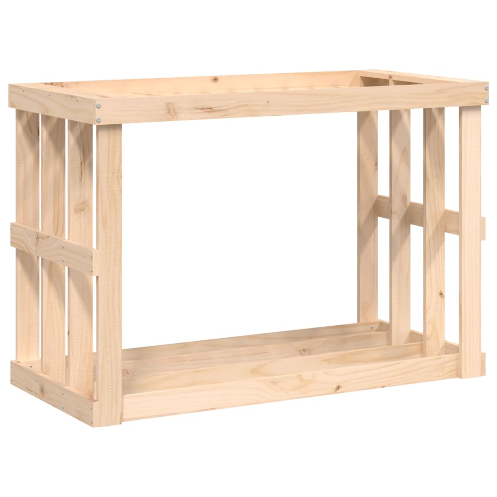 Houtblokhouder Massief Grenenhout 108 x 52 x 74 cm Naturel