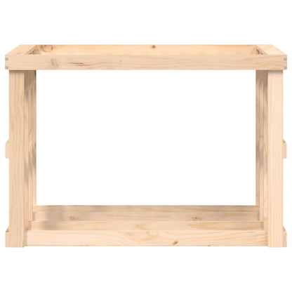 Houtblokhouder Massief Grenenhout 108 x 52 x 74 cm Naturel