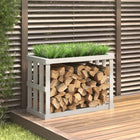 Log Holder 108x52x74 cm Solid Pine Wood White