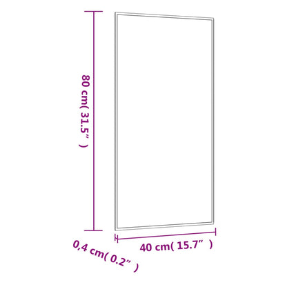 Wandspiegel Rechthoekig Glas 1 40 x 80 cm zonder LED