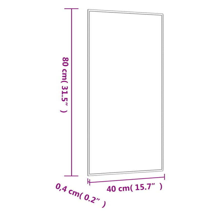 Wandspiegel Rechthoekig Glas 1 40 x 80 cm zonder LED