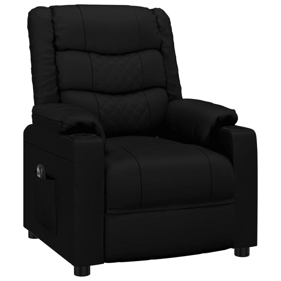 Fauteuil Elektrisch Verstelbaar Kunstleer 1 Zwart