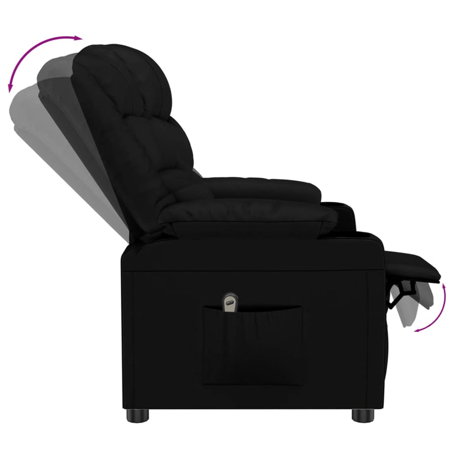 Fauteuil Elektrisch Verstelbaar Kunstleer 1 Zwart