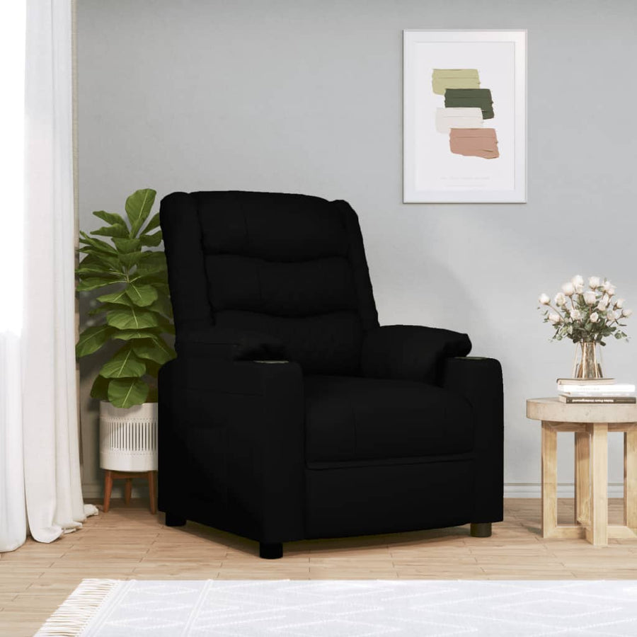 Fauteuil Elektrisch Verstelbaar Kunstleer 1 Zwart