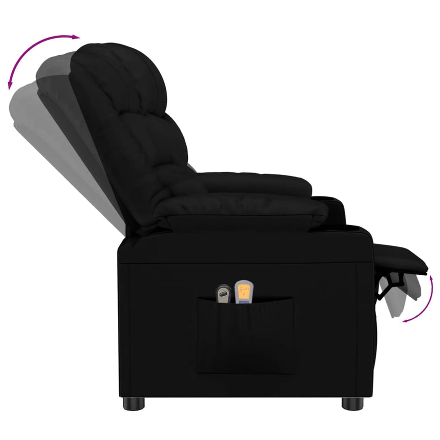 Massagestoel Elektrisch Kunstleer Zwart 1
