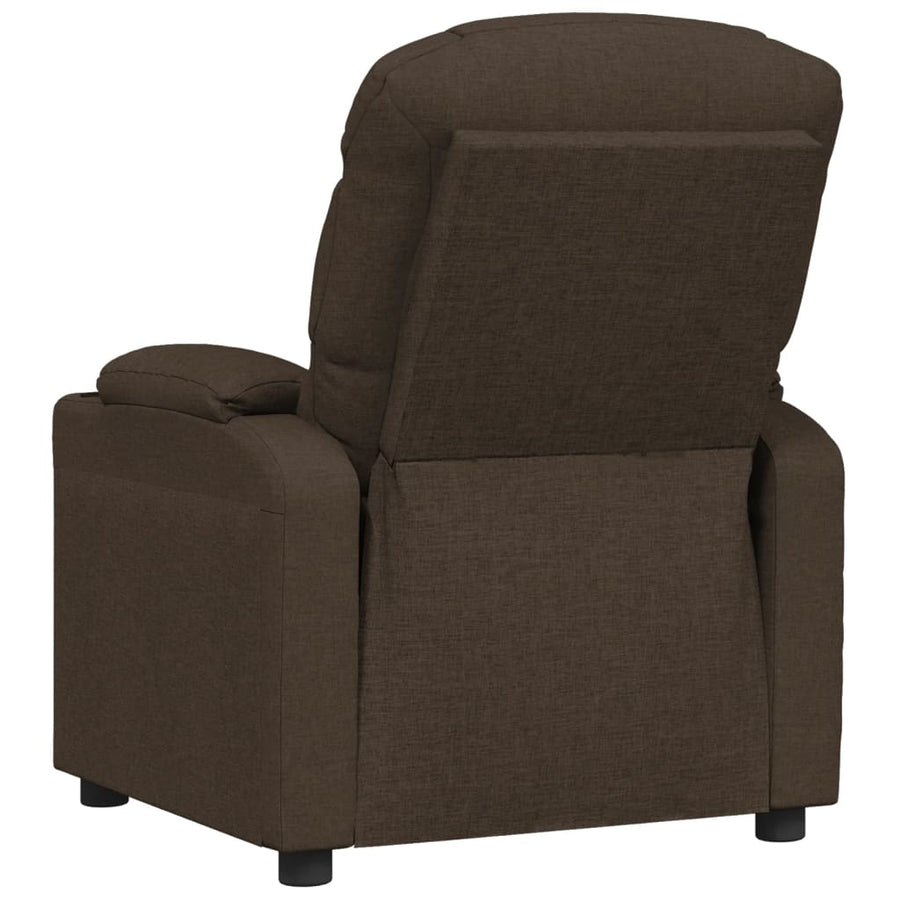 Fauteuil verstelbaar elektrisch stof donkerbruin