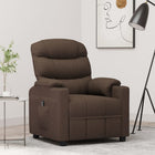 Fauteuil elektrisch verstelbaar stof donkerbruin 75x92x105 cm