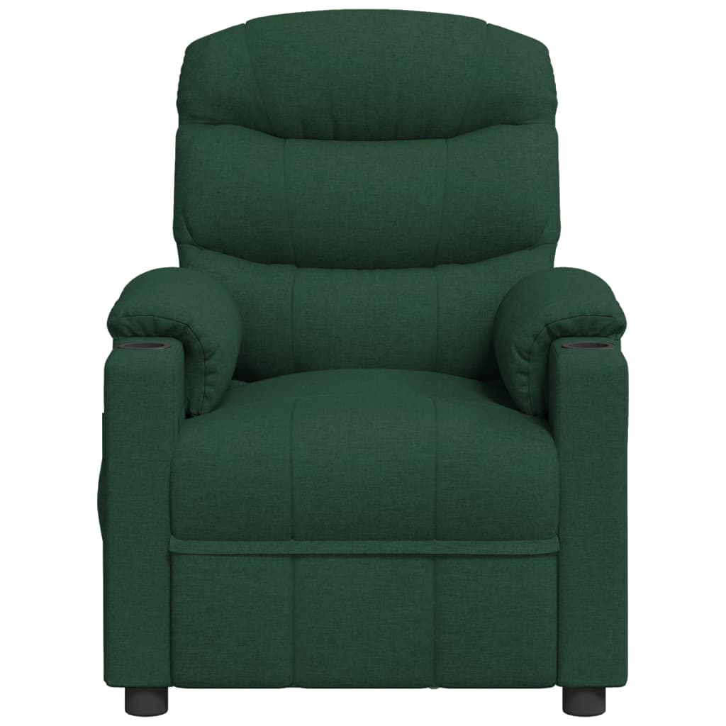 Fauteuil verstelbaar elektrisch stof donkergroen