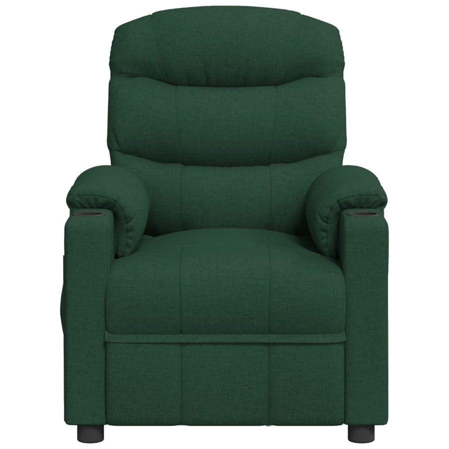 Fauteuil verstelbaar elektrisch stof donkergroen