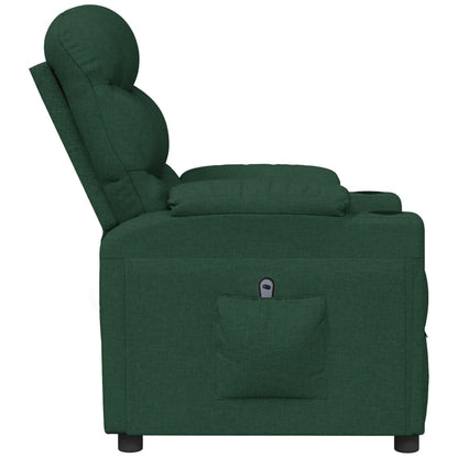 Fauteuil verstelbaar elektrisch stof donkergroen