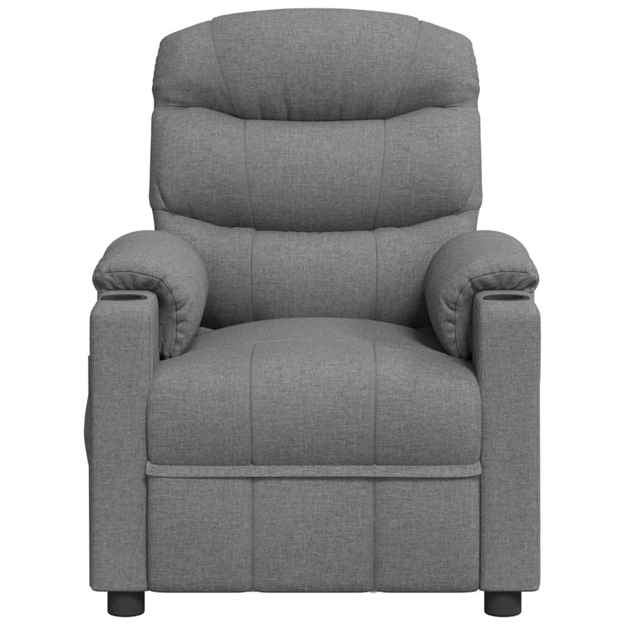 Massagestoel Elektrisch Stof Lichtgrijs