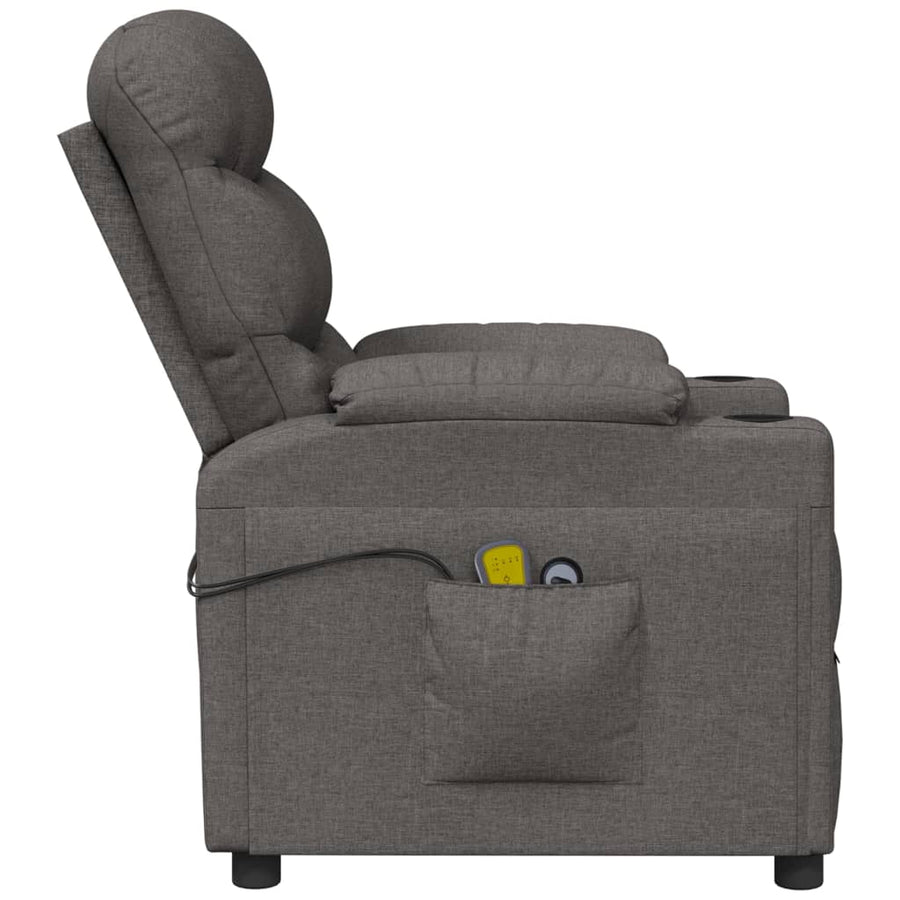 Massagestoel Elektrisch Stof Donkergrijs 1