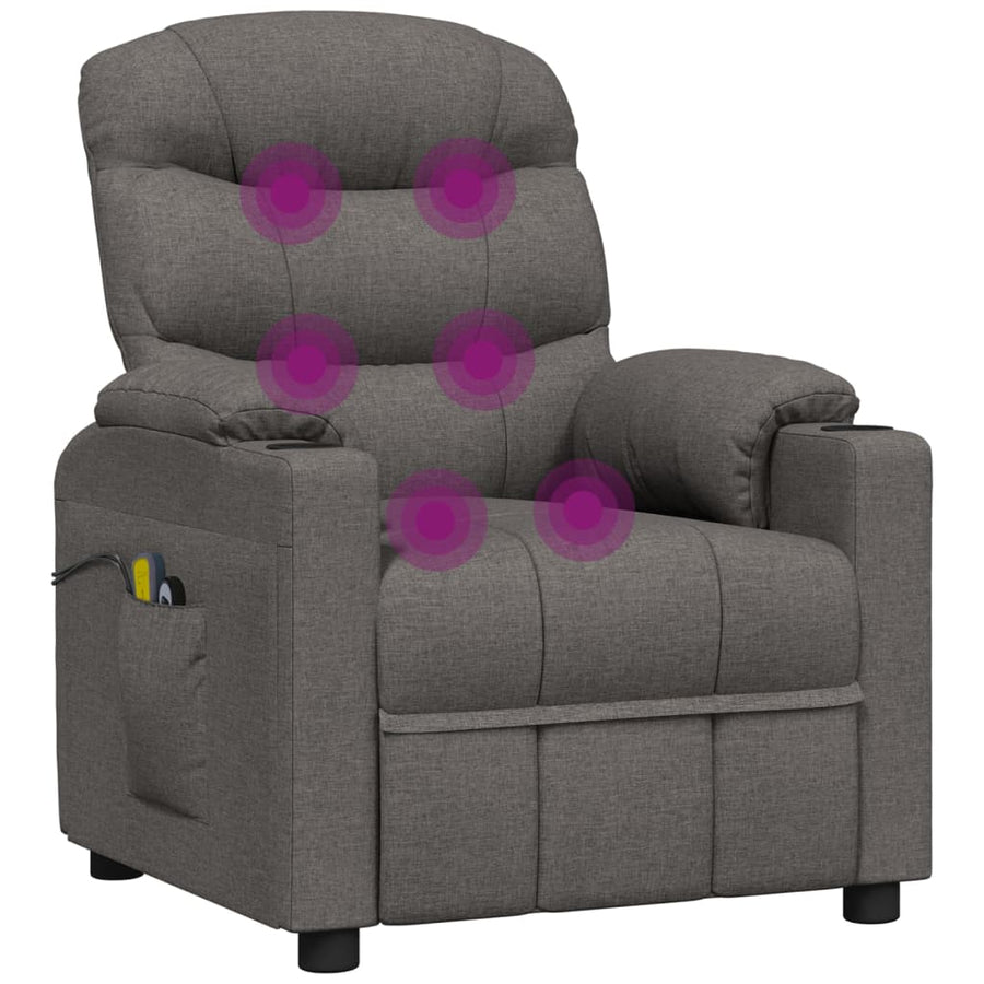 Massagestoel Elektrisch Stof Donkergrijs 1