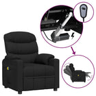 Massagestoel elektrisch stof zwart 75,5x92x105 cm