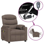 Electric massage chair fabric taupe