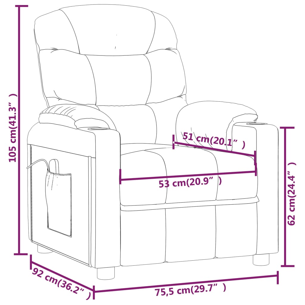 Massagestoel Elektrisch Stof Taupe 1