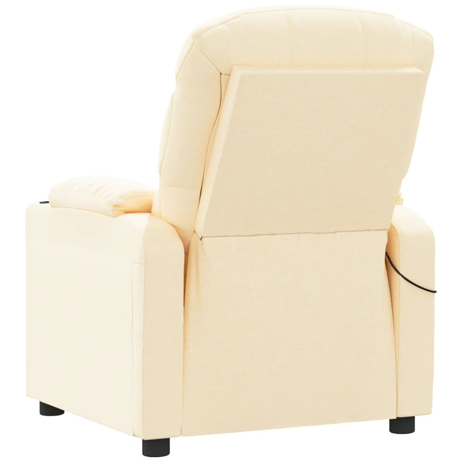 Massagestoel elektrisch stof crèmekleurig