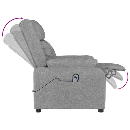 Fauteuil Elektrisch Verstelbaar Stof Lichtgrijs