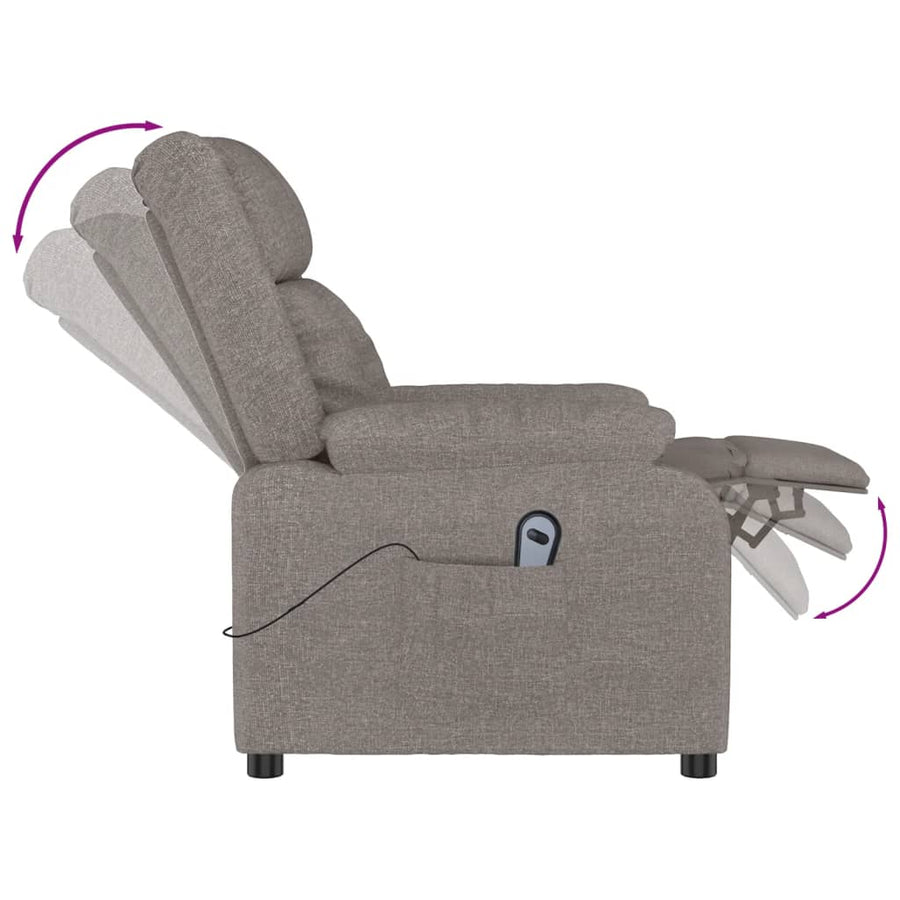 Fauteuil Verstelbaar Elektrisch Stof Taupe