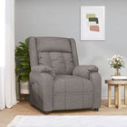 Electric adjustable armchair fabric taupe