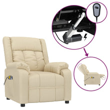 Massagestoel Elektrisch Stof Crèmekleurig