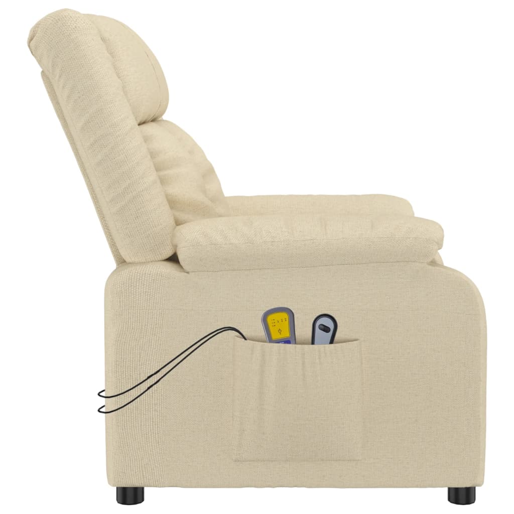 Massagestoel Elektrisch Stof Crèmekleurig