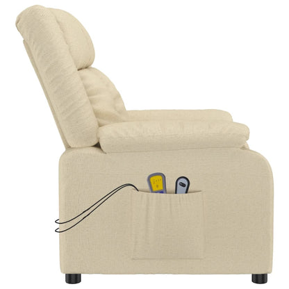 Massagestoel Elektrisch Stof Crèmekleurig