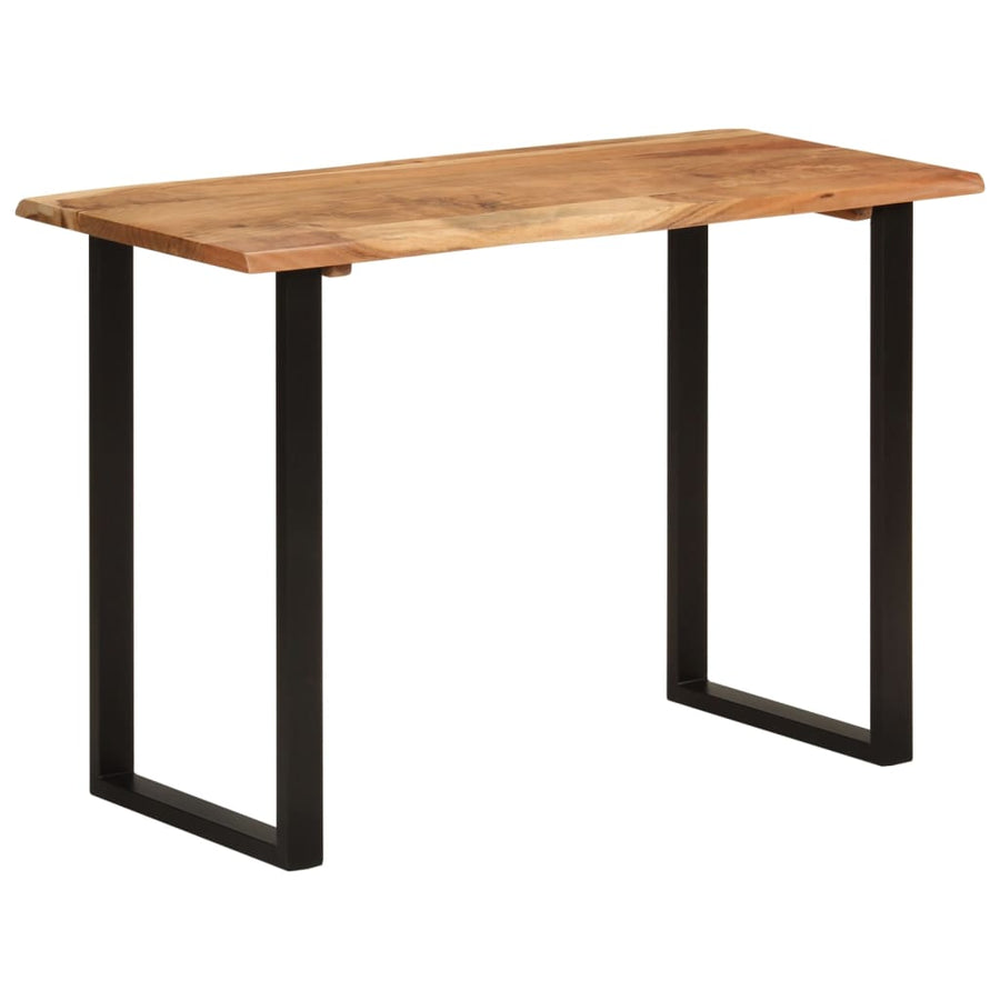 Eettafel 110x50x76 cm massief acaciahout 110 x 50 x 76 cm Zwart
