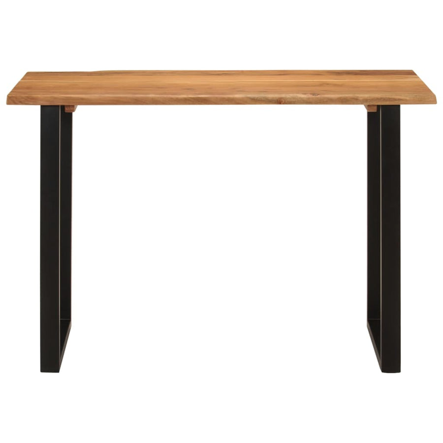 Eettafel 110x50x76 cm massief acaciahout 110 x 50 x 76 cm Zwart