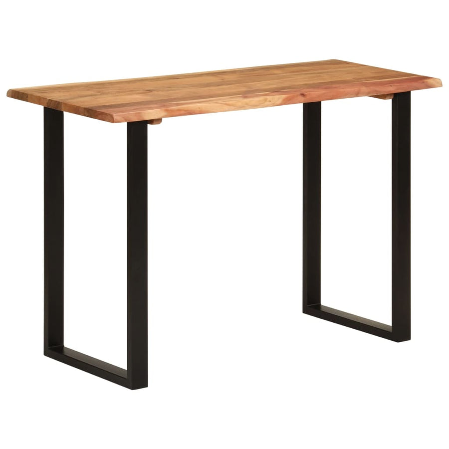 Eettafel 110x50x76 cm massief acaciahout 110 x 50 x 76 cm Zwart