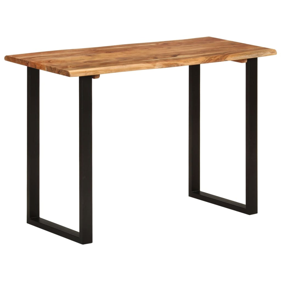 Eettafel 110x50x76 cm massief acaciahout 110 x 50 x 76 cm Zwart