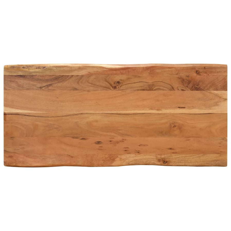 Eettafel 110x50x76 cm massief acaciahout 110 x 50 x 76 cm Zwart