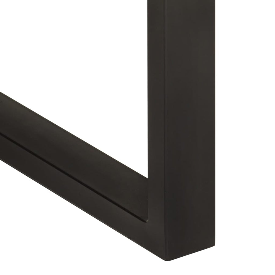 Eettafel 110x50x76 cm massief acaciahout 110 x 50 x 76 cm Zwart