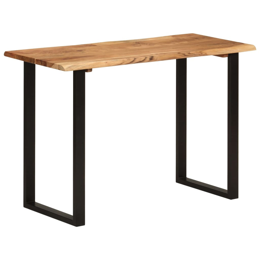 Eettafel 110x50x76 cm massief acaciahout 110 x 50 x 76 cm Zwart