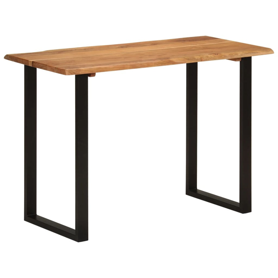 Eettafel 110x50x76 cm massief acaciahout 110 x 50 x 76 cm Zwart