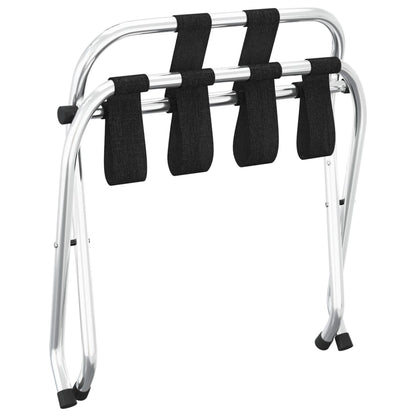 Bagagerek Met Rugleuning Kleurig 56 x 39 x 52 cm Zwart en zilver
