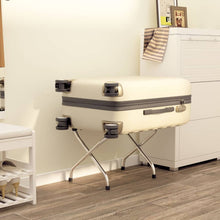 Bagagerek Met Rugleuning Kleurig 56 x 39 x 52 cm Zwart en zilver