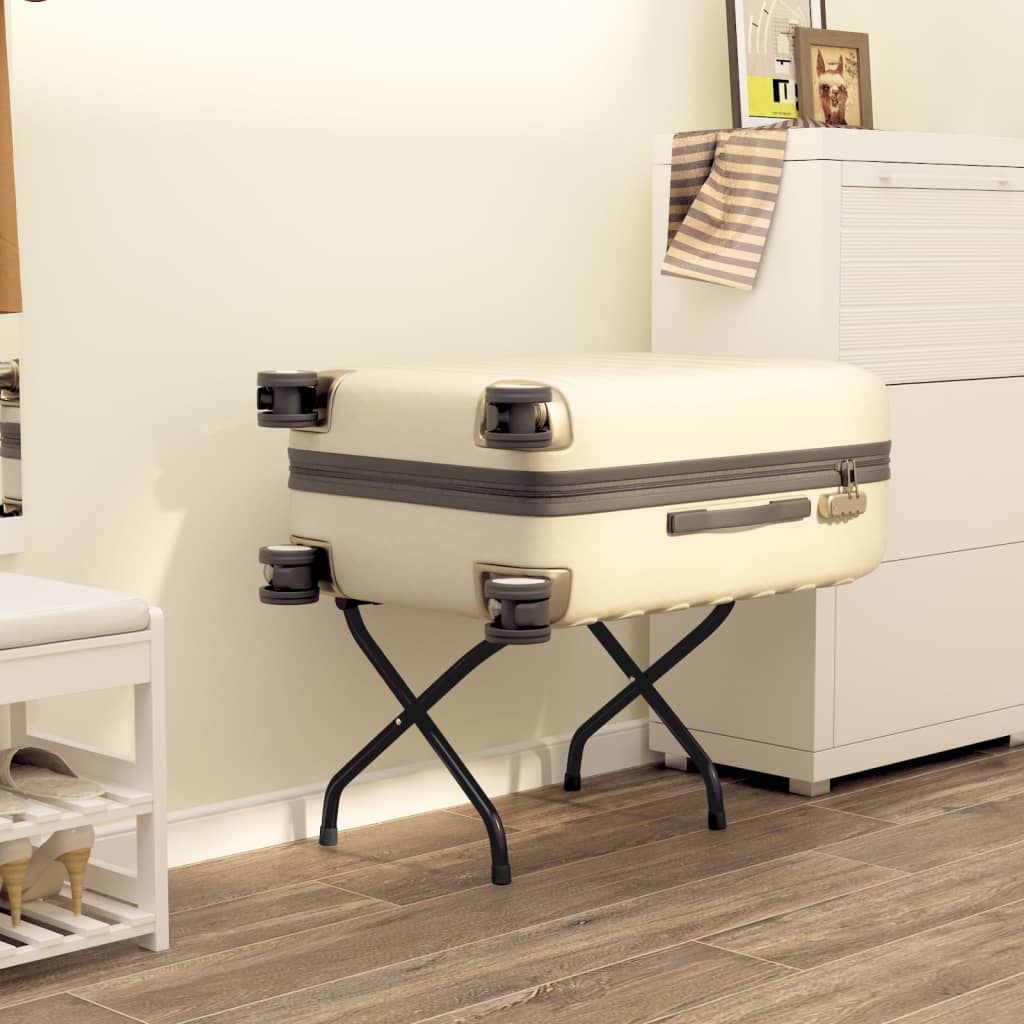 Bagagerek Met Rugleuning 56 x 39 x 52 cm Zwart