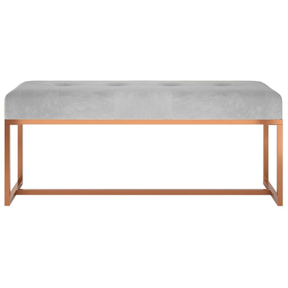 Bankje 110X36X45 Cm Fluweel Grijs