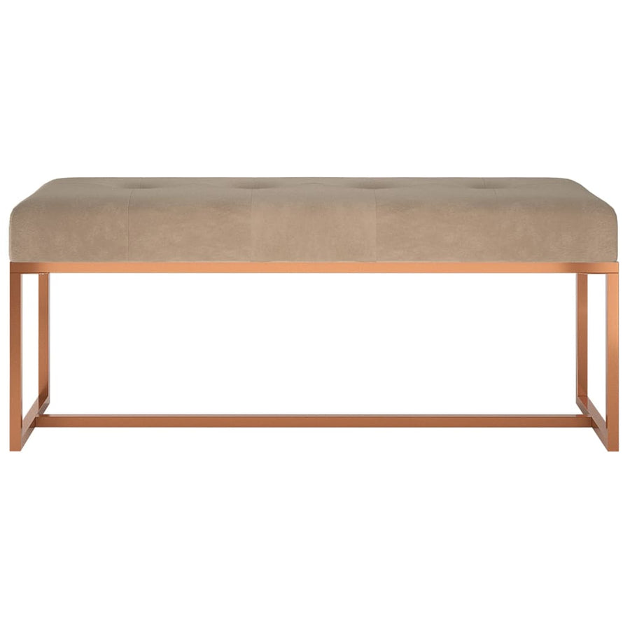Bankje 110X36X45 Cm Fluweel Beige