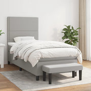 Boxspring 90x190 cm lichtgrijs met matras