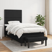 Boxspring met matras 90x200 cm zwart