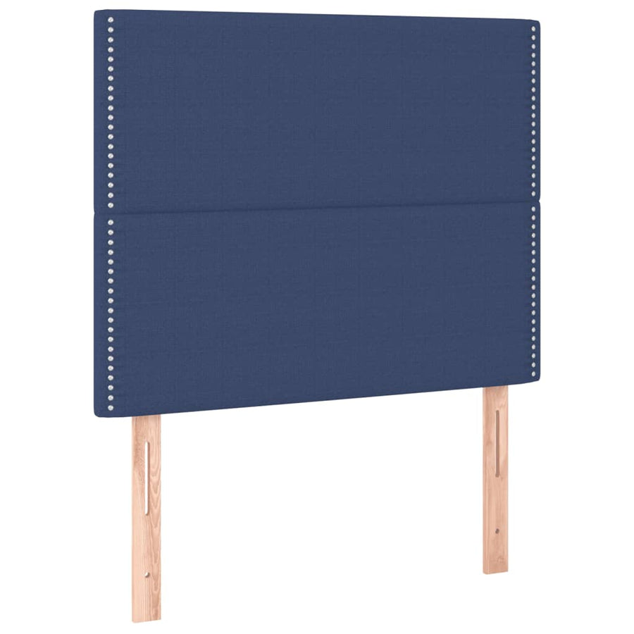 Boxspring Met Matras Stof Blauw 120 x 200 cm Effen met spijkers