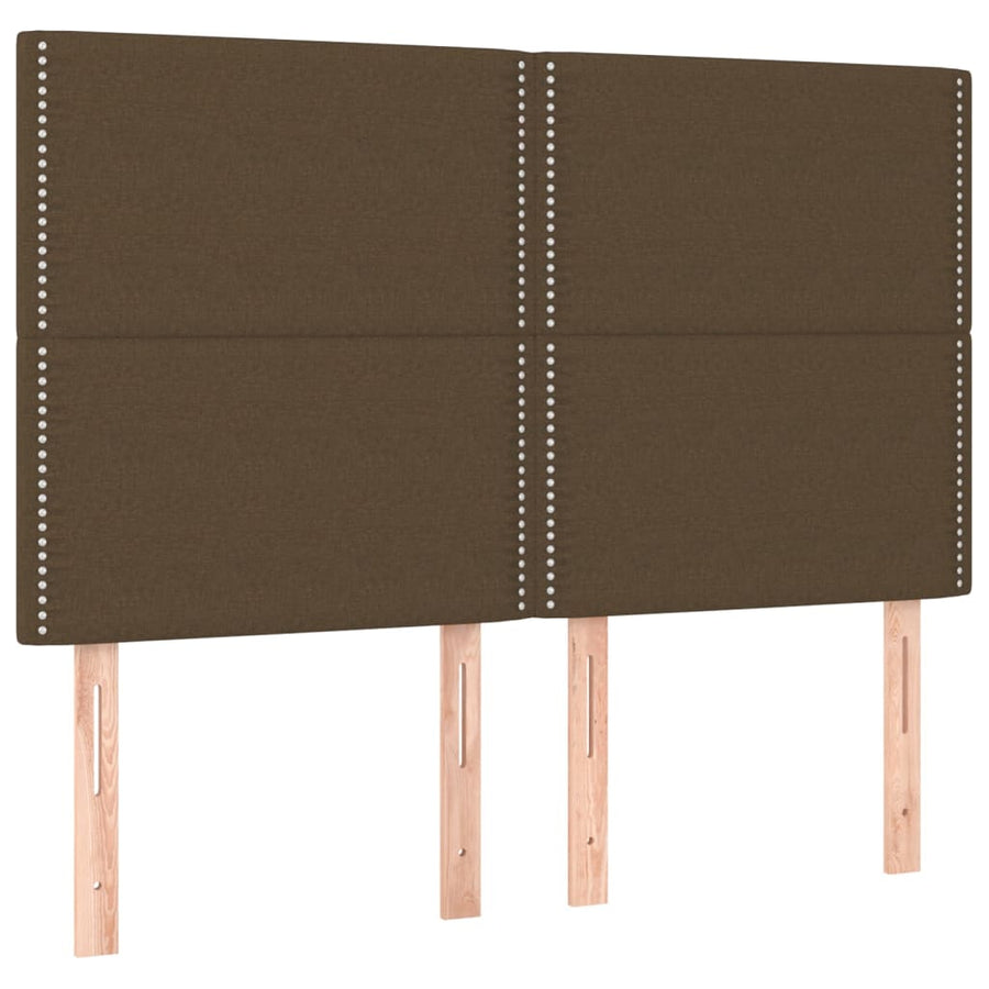 Boxspring met matras stof donkerbruin 140x190 cm 140 x 190 cm Donkerbruin