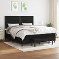 Boxspring met matras stof zwart 180x200 cm