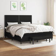 Boxspring met matras 180x200 cm zwart